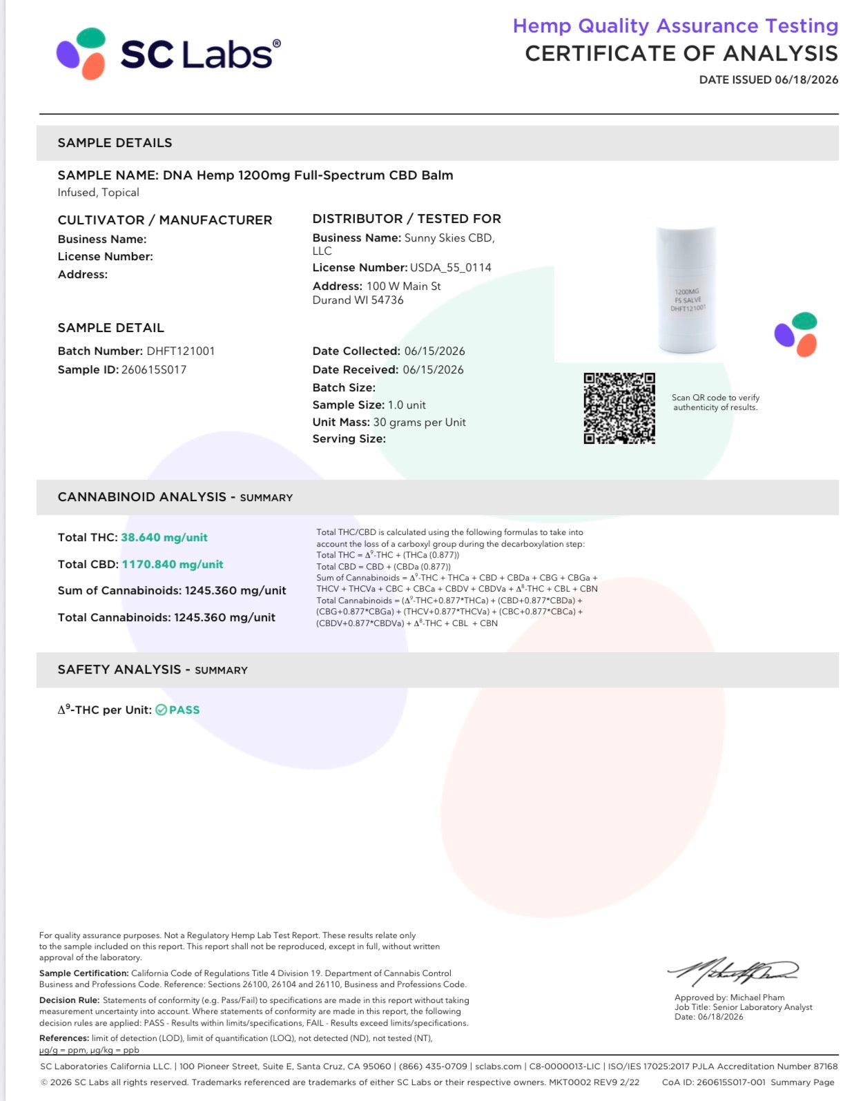 DNA HEMP-CBD Full Spectrum Body Balm - DNA HEMP-CBD Full Spectrum Body Balm - [dnahempllc]