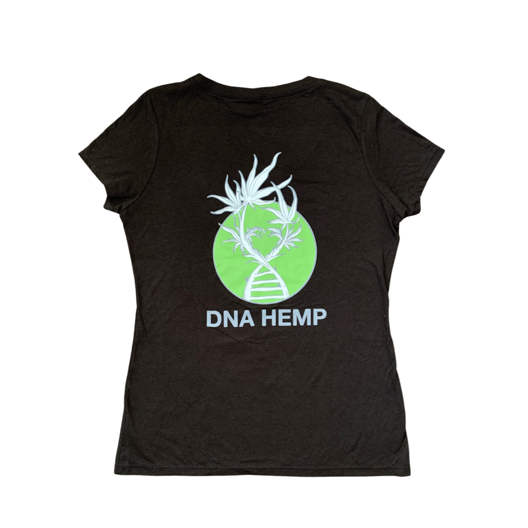 DNA HEMP Black V Neck T Shirt - DNA HEMP V Neck T shirt - [dnahempllc]